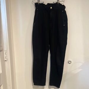 Zara Small Stretch Waist Black Demin